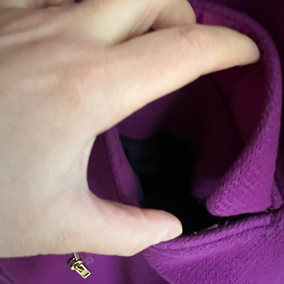 J.Crew Cocoon Coat in Italian Stadium Cloth – Bright Plum Purple – Size 6 - Picture 8 of 16